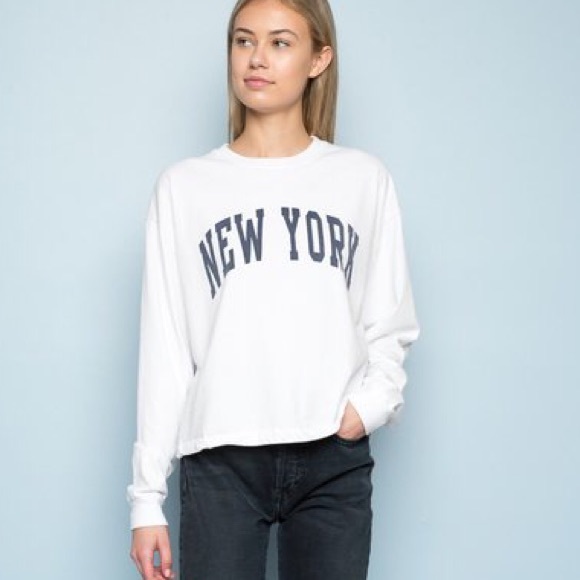 Brandy Melville Tops - brandy melville New York cropped long sleeve